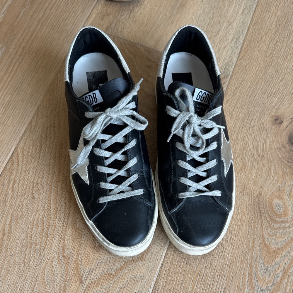 Golden Goose Black and White Platform Sneakers